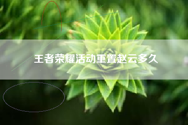 王者荣耀活动重置赵云多久