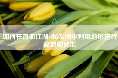 如何在热血江湖sf私发网中利用地形进行高效的伏击