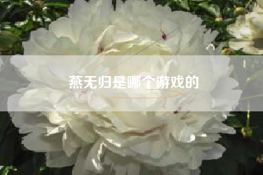燕无归是哪个游戏的