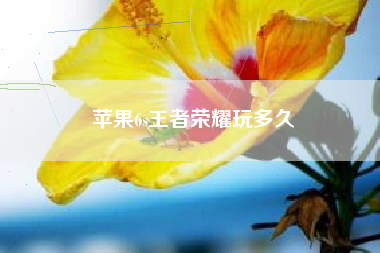 苹果6s王者荣耀玩多久