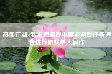热血江湖sf私发网游戏中哪些游戏任务适合进行游戏单人操作