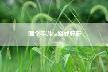 哪个手游fps游戏好玩