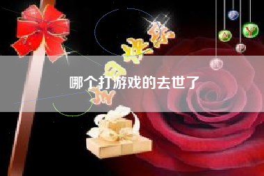 哪个打游戏的去世了