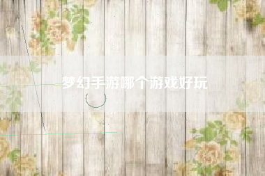 梦幻手游哪个游戏好玩
