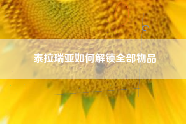 泰拉瑞亚如何解锁全部物品