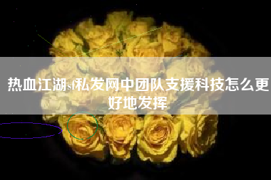 热血江湖sf私发网中团队支援科技怎么更好地发挥