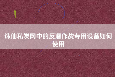 诛仙私发网中的反潜作战专用设备如何使用