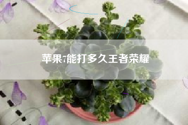 苹果7能打多久王者荣耀