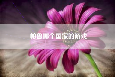 帕鲁哪个国家的游戏