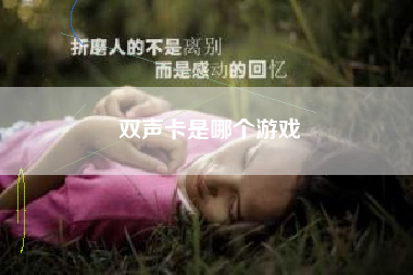 双声卡是哪个游戏