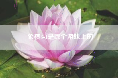 象棋8-1是哪个游戏上的
