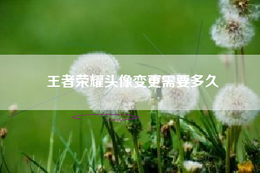 王者荣耀头像变更需要多久