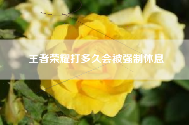 王者荣耀打多久会被强制休息
