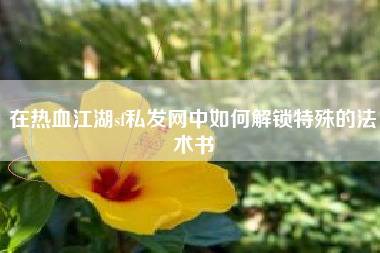 在热血江湖sf私发网中如何解锁特殊的法术书