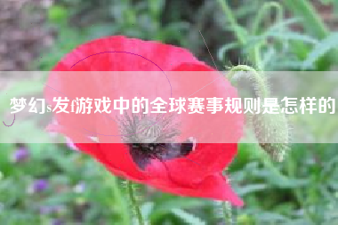 梦幻s发f游戏中的全球赛事规则是怎样的