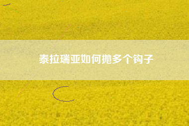 泰拉瑞亚如何抛多个钩子