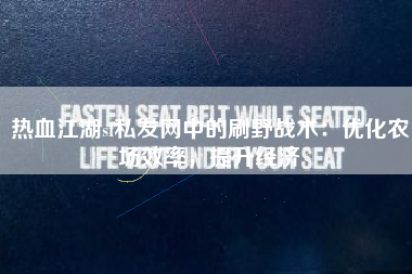 热血江湖sf私发网中的刷野战术：优化农场效率，提升经济