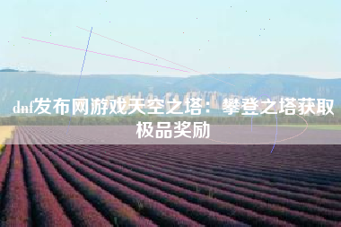 dnf发布网游戏天空之塔：攀登之塔获取极品奖励