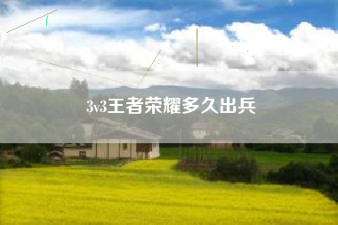 3v3王者荣耀多久出兵