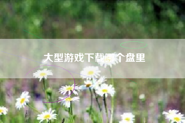 大型游戏下载哪个盘里