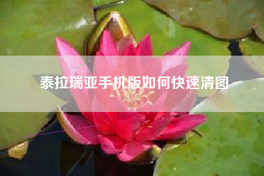 泰拉瑞亚手机版如何快速清图