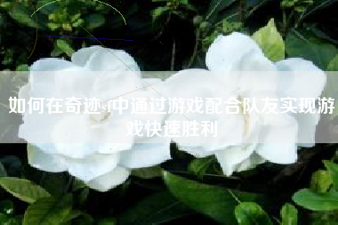 如何在奇迹sf中通过游戏配合队友实现游戏快速胜利