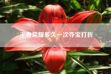 王者荣耀多久一次夺宝打折