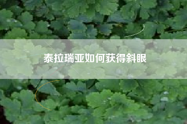 泰拉瑞亚如何获得斜眼