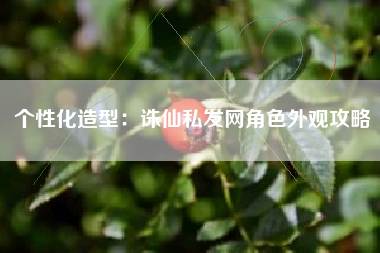 个性化造型：诛仙私发网角色外观攻略