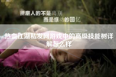 热血江湖私发网游戏中的高级技能树详解怎么样