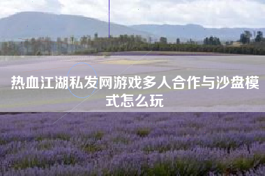 热血江湖私发网游戏多人合作与沙盘模式怎么玩