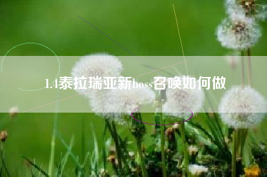 1.4泰拉瑞亚新boss召唤如何做