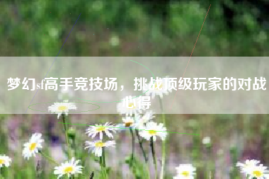 梦幻sf高手竞技场，挑战顶级玩家的对战心得