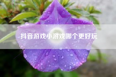 抖音游戏小游戏哪个更好玩
