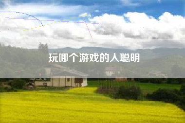 玩哪个游戏的人聪明