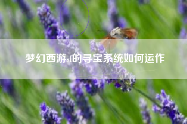 梦幻西游sf的寻宝系统如何运作