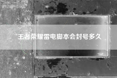 王者荣耀雷电脚本会封号多久