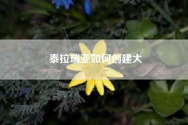 泰拉瑞亚如何创建大