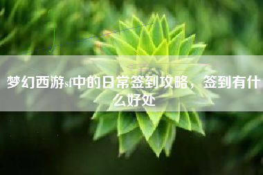 梦幻西游sf中的日常签到攻略，签到有什么好处