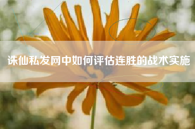 诛仙私发网中如何评估连胜的战术实施