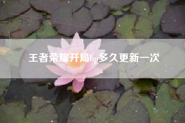 王者荣耀开局bp多久更新一次
