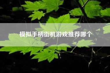 模拟手柄街机游戏推荐哪个