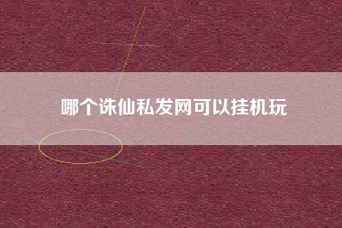 哪个诛仙私发网可以挂机玩