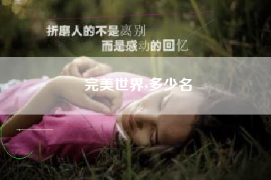 完美世界s多少名