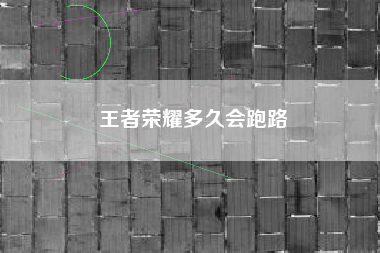 王者荣耀多久会跑路