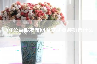 DNF公益服发布网魔女武器装扮选什么