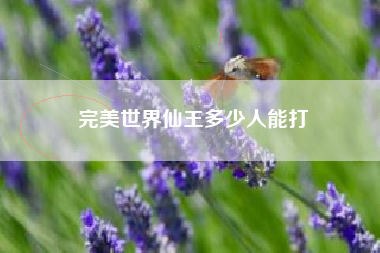 完美世界仙王多少人能打