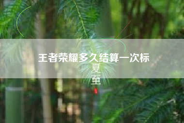 王者荣耀多久结算一次标