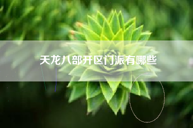 天龙八部开区门派有哪些
