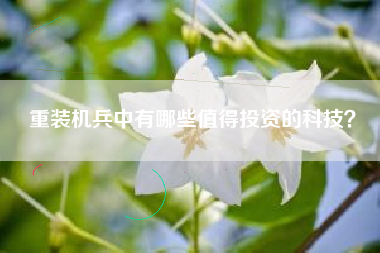 重装机兵中有哪些值得投资的科技？